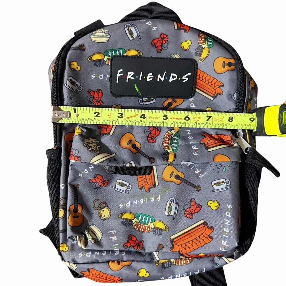 Friends TV Show Mini Backpack Gray Print Lobster Couch Guitar Travel Bag - Picture 7 of 8